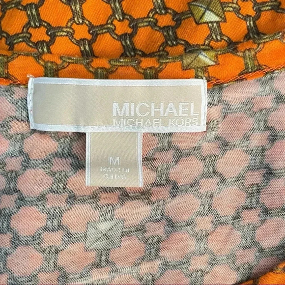 MICHAEL Michael Kors Rock Stud Chain Print Top - Picture 5 of 8